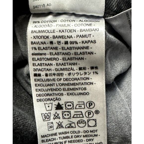 Levi's Ribcage Straight Gray Button Fly Ankle Distressed Jeans Women's Size 26W - Picture 6 of 7